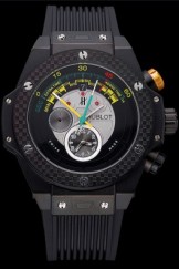 Hublot Big Bang Unico Bi-Retrograde Chrono King Black Steel Case Black Rubber Strap 622771