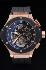 Hublot Top Replica 8229 Black Rubber Strap Face King Power Tourbillon Luxury Watch 38