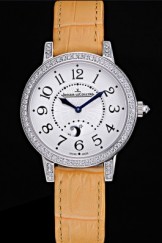 Jaeger LeCoultre Rendez-Vous White Dial Yellow Leather Strap 622088