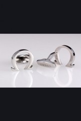 Omega Replica Logo Stainless Steel Cufflinks