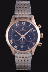 Omega DeVille Two Tone Links Black Dial 621562