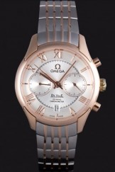 Omega DeVille Two Tone Links White Dial om239 621563