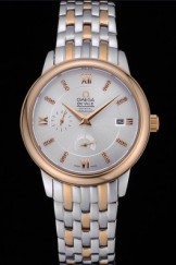 Omega DeVille Prestige Silver Dial Stainless Steel And Gold Bracelet 622597