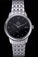 Omega DeVille Prestige Black Dial Stainless Steel Bracelet 622598