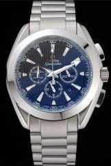 Omega Seamaster Aqua Terra Chronograph Blue Dial Stainless Steel Bracelet 622528