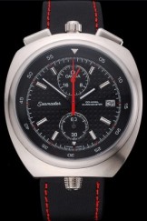 Omega Seamaster Bullhead Black Dial Stainless Steel Case Black Leather Strap 622826