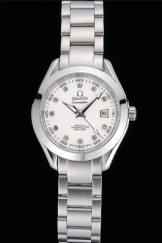 Omega Seamaster Aqua Terra White Dial Diamond Numerals Stainless Steel Bracelet 622444