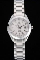 Omega Seamaster Aqua Terra White Dial Stainless Steel Bracelet Ladies 622446