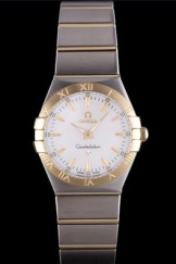 Omega Constellation White Dial Two Tone Band som90 621470