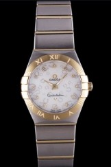 Omega Constellation Gold Bezel Two Tone Band som92 621472