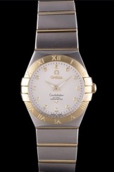 Omega Constellation Gold Bezel Two Tone Band som93 621473