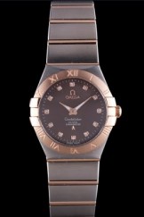 Omega Constellation Rose Gold Bezel Two Tone Band som97 621477