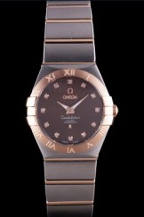 Omega Constellation Rose Gold Bezel Two Tone Band som98 621478