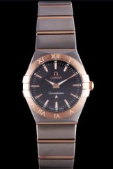 Omega Constellation Rose Gold Bezel Two Tone Band som100 621480