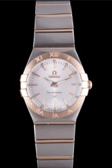 Omega Constellation Rose Gold Bezel Two Tone Band som101 621481