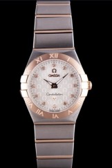 Omega Constellation Rose Gold Bezel Two Tone Band som105 621485