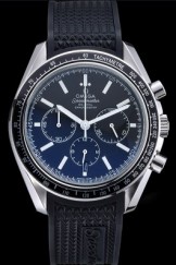 Omega Speedmaster Black Rubber Strap Black Dial 622042