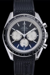 Omega Speedmaster Black Rubber Strap Black Dial 622041