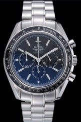 Omega Speedmaster Black Grey Stainless Steel Strap 622052