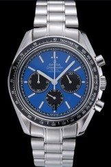 Omega Speedmaster Blue Grey Stainless Steel Strap 622053