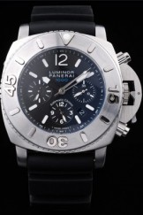 Panerai Top Replica 8537 Black Rubber Strap Black Luxury Watch 97