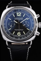 Men's Top Replica 8607 Black Leather Strap Leather Luxury Panerai Radiomir