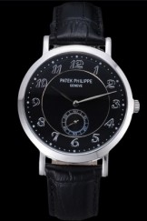Patek Philippe Calatrava Stainless Steel Black Dial 621987