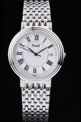 Piaget Top Replica 8653 Stainless Steel Strap Dancer Stainless Steel Case Radial Emblem White Dial