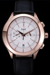 Piaget Gouverneur Chronograph Rose Gold White Dial 621980