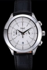 Piaget Gouverneur Chronograph Stainless Steel White Dial 621981