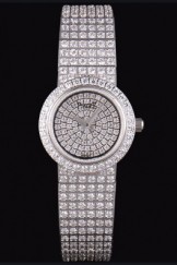 Piaget Swiss Limelight Diamonds Encrusted Stainless Steel Watch 80296