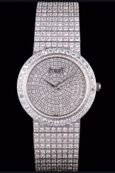 Piaget Swiss Limelight Diamonds Encrusted Stainless Steel Watch 80297