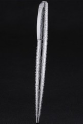 Christian Dior Fully Embossed Silver Ballpoint Pen 622729