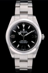 Rolex Swiss Top Replica 9218 Explorer Stainless Steel Bezel Black Dial 42002