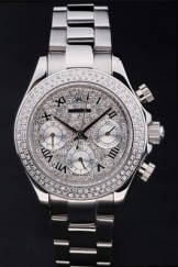 Silver Top Replica 8833 Stainless Steel Strap Daytona Luxury Watch 163