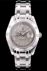 Rolex DayDate Top Replica 9190 Diamond Plated Stainless Steel Bezel Grey Dial 41987