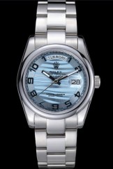 Rolex DayDate Polished Silver Bezel White Dial 7470
