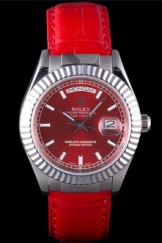 Rolex Day-Date Oyster Collection Red Leather Band 621489