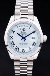 Silver Top Replica 8801 Stainless Steel Strap Day-Date Luxury Watch 197