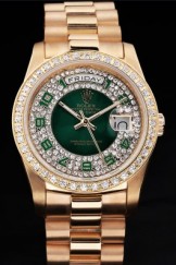 Gold Top Replica 8798 Gold Stainless Steel Strap Day-Date Luxury Watch