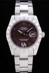 Rolex Datejust Diamond Bezel Brown Dial 7466