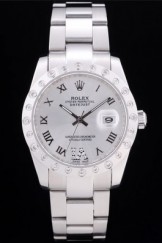 Rolex Datejust Diamond Bezel Silver Dial 7468