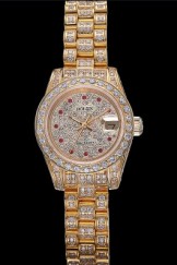 Swiss Rolex DateJust Diamond Dial Gold 622024