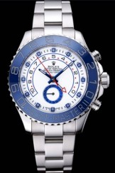 Rolex Yacht Master II White Dial Blue Bezel Stainless Steel Bracelet 622269