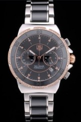 Tag Heuer Luxury Replica Carrera Black Ceramic Bezel Stainless Steel Strap 3986769