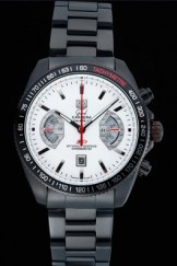 Tag Heuer Top Replica 9220 Carrera Black Stainless Steel Case White Dial