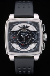 Tag Heuer Monaco Black-Green Perforated Leather Strap Black Dial 80308