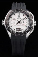 Tag Top Replica 7471 Black Rubber Strap Swiss SLR Silver Luxury Watch