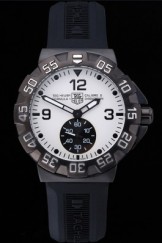 Tag Heuer Formula One Grande Date White Dial Rubber Bracelet 622276
