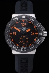 Tag Heuer Formula One Grande Date Black Dial Orange Numerals Rubber Bracelet 622301